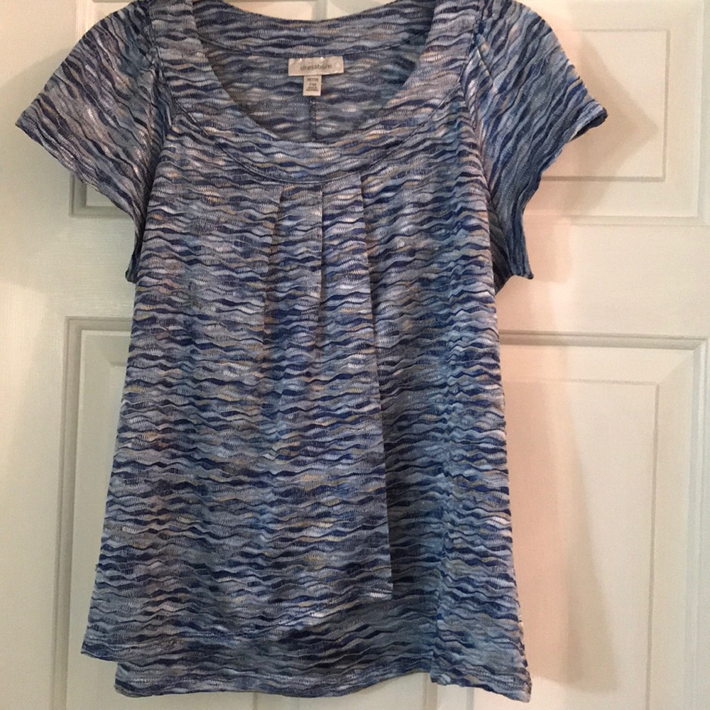 Dress Barn short sleeve draped front top